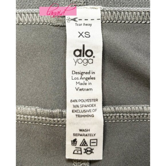 Alo Airlift High-Waist Suit Up Leggings Sterling Steel Grey Hi-Rise Tights Pants - Picture 11 of 12